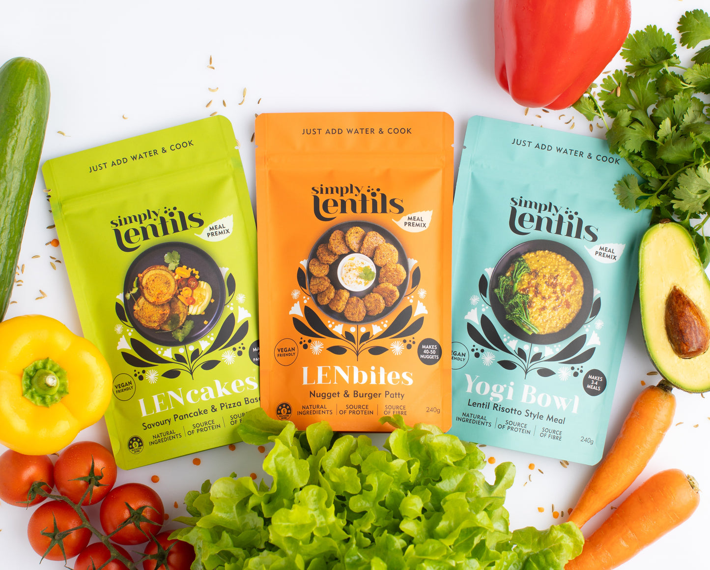 TRY ME BUNDLE - 240g pack each of LENcakes, LENbites and Yogi Bowl to sample our range