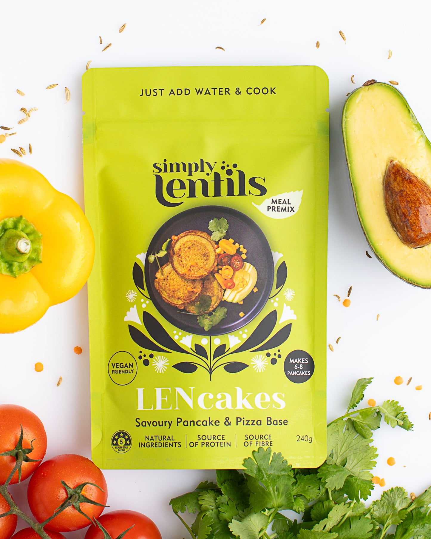 LENcakes - Savoury Pancake & Pizza Base premix